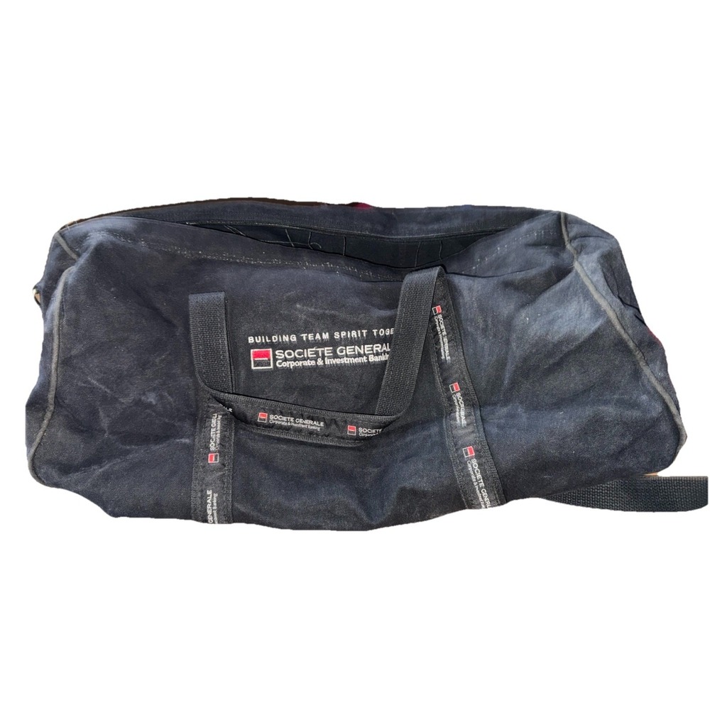 Authentic Societe Generale Banker Bag Black Finance Travel Carry On Duffle